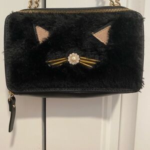 Fuzzy Black Cat Crossbody Kate Spade Bag